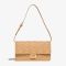 Fendi Baguette Wallet On Chain In FF Motif Nappa Leather Camel