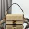 Fendi Baguette Bag In FF Motif Canvas Beige
