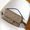 Fendi Baguette Bag In FF Motif Nappa Leather Grey
