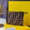 Fendi Bill Clip In FF Motif Nappa Leather Brown