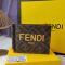 Fendi Bill Clip In FENDI ROMA FF Motif Fabric Brown