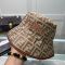 Fendi Bucket Hat In FENDI ROMA FF Motif Canvas Brown