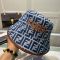 Fendi Bucket Hat In FENDI ROMA FF Motif Canvas Navy Blue