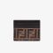 Fendi Card Holder In FF Motif Nappa Leather Black