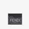 Fendi Card Holder In FENDI ROMA FF Motif Fabric Black