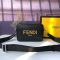 Fendi Compact Camera Case In FENDI ROMA Motif Calfskin Black