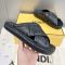 Fendi Crossover Slides Women FF Motif Leather Black