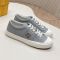 Fendi Domino Sneakers Unisex FF Detail Leather Grey