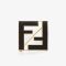 Fendi Forever Brooch In Metal with Enamel Gold/Black