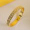 Fendi FF Ragid Bracelet In Metal with Crystals Gold