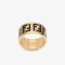 Fendi FF Ring In Metal with Enamel Gold/Black