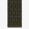 Fendi Scarf In In FF Motif Wool and Silk Green