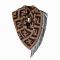 Fendi Triangle Scarf In FF Motif Cashmere Brown