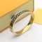 Fendi FF Ragid Bracelet In Metal with Enamel Gold/Black