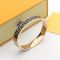 Fendi FF Ragid Bracelet In Metal with Enamel Rose Gold/Black