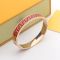 Fendi FF Ragid Bracelet In Metal with Enamel Rose Gold/Red
