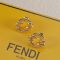 Fendi Filo F Earrings In Metal Gold