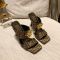 Fendi Heeled Slides Women Fendace FF Motif Fabric Brown
