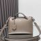 Fendi Medium By The Way Boston Bag In Calfskin Grey