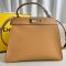 Fendi Medium Peekaboo Iseeu Bag In Calfskin Camel