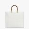 Fendi Medium Sunshine Shopper Bag In FF Motif Nappa Leather White