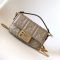 Fendi Mini Baguette Bag In FF Motif Nappa Leather Grey