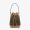 Fendi Mini Mon Tresor Bucket Bag In FF Motif Fabric Brown/Beige
