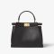 Fendi Mini Peekaboo Iconic Bag In Nappa Leather Black