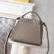 Fendi Mini Peekaboo Iconic Selleria Bag In Cuoio Romano Leather with Topstitches Grey