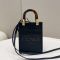 Fendi Mini Sunshine Shopper Bag In FENDI ROMA Motif Calfskin Black