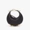 Fendi Nano Fendigraphy Hobo Bag In Calfskin Black