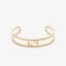 Fendi O'Lock Bangle Bracelet In Metal Gold