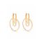 Fendi O'Lock Hoop Earrings In Metal Gold