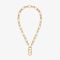Fendi O'Lock Mesh Necklace In Metal Gold