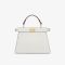 Fendi Petite Peekaboo ISeeu Bag In Nappa Leather White
