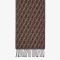 Fendi Rectangular Scarf In FF Motif Wool with Fringes Brown