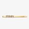 Fendi Signature Hair Clip In Metal with Crystals Gold