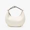 Fendi Small Fendigraphy Hobo Bag In Calfskin White