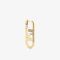 Fendi Small O'Lock Oval Earrings In Metal with Crystals Gold