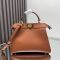 Fendi Small Peekaboo ISeeu Bag In Calfskin Brown