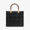 Fendi Small Sunshine Shopper Bag In FF Motif Nappa Leather Black