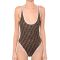 Fendi Swimsuit Women FF Motif Lycra Brown/White