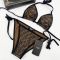 Fendi Triangular Bikini with Ties Women FF Vertigo Lycra Brown