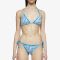 Fendi Triangular Bikini with Ties Women FF Vertigo Lycra Sky Blue