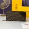 Fendi Zip Around Wallet In FF Motif Fabric Brown/Coffee