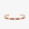 F Is Fendi Bangle Bracelet In Metal with Crystals Rose Gold