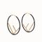 F is Fendi Large Hoop Earrings In Metal with Enamel Black