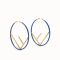 F is Fendi Large Hoop Earrings In Metal with Enamel Blue