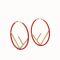 F is Fendi Large Hoop Earrings In Metal with Enamel Red