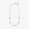 F is Fendi Chain Necklace In Metal with Crystals and Pearls Gold